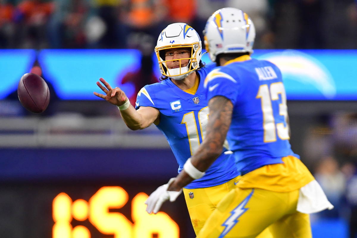 Los Angeles Chargers quarterback Justin Herbert and receiver Keenan Allen